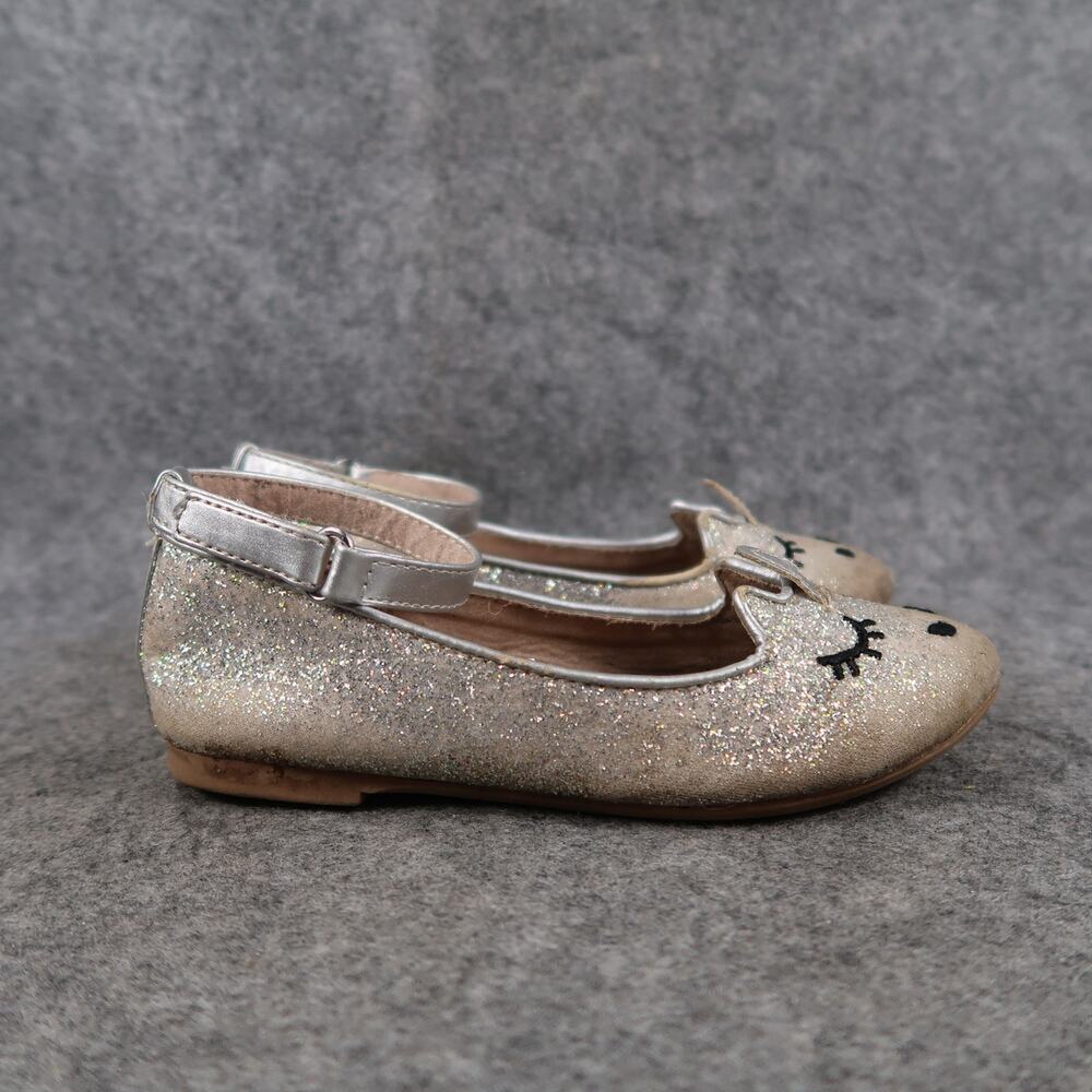 Self Esteem Shoes Girls 11 Ballet Flats Ankle Buckle Strap Unicorn Flats Casual